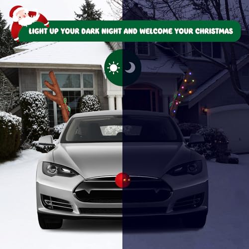 Christmas Reindeer Car Kit with LED and Jingle Bells X92184