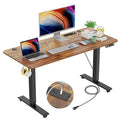 Electric Standing Desk 55 x 24In with Charging Station Y63443