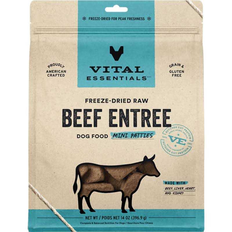 Beef Entree Patties Freeze-Dried Raw Dog Food V14975