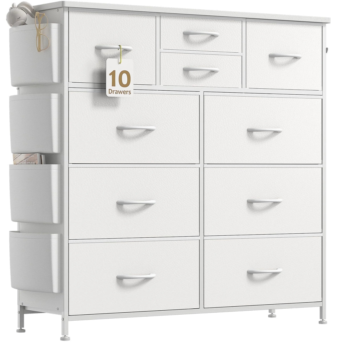 White 10 Drawer Dresser P153