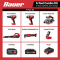 20V Cordless 6-Tool Combo Kit with Battery and Charger U7426