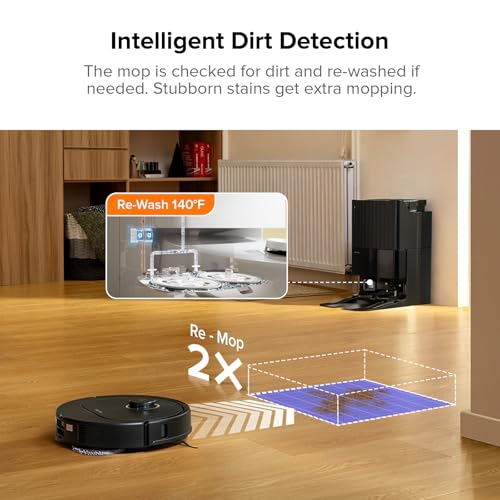 Robot Vacuum and Mop with Auto Mop Washing&Drying R598