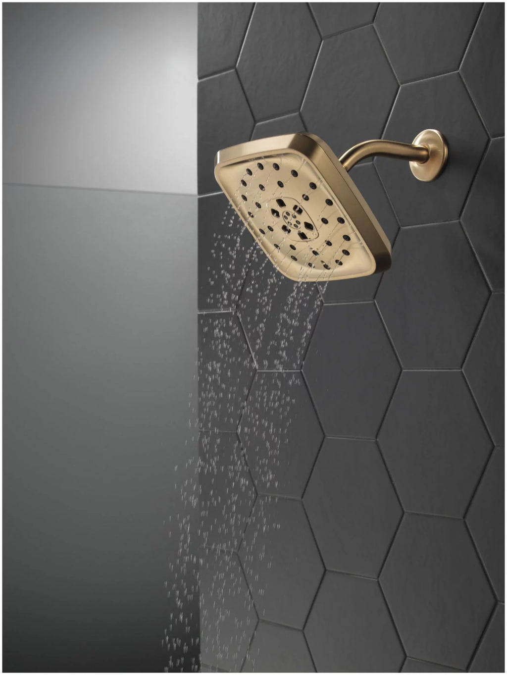Square 1.75 GPM Multi Function Rain Shower Head O84006