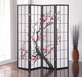 Black 4-Panel Room Divider B8859