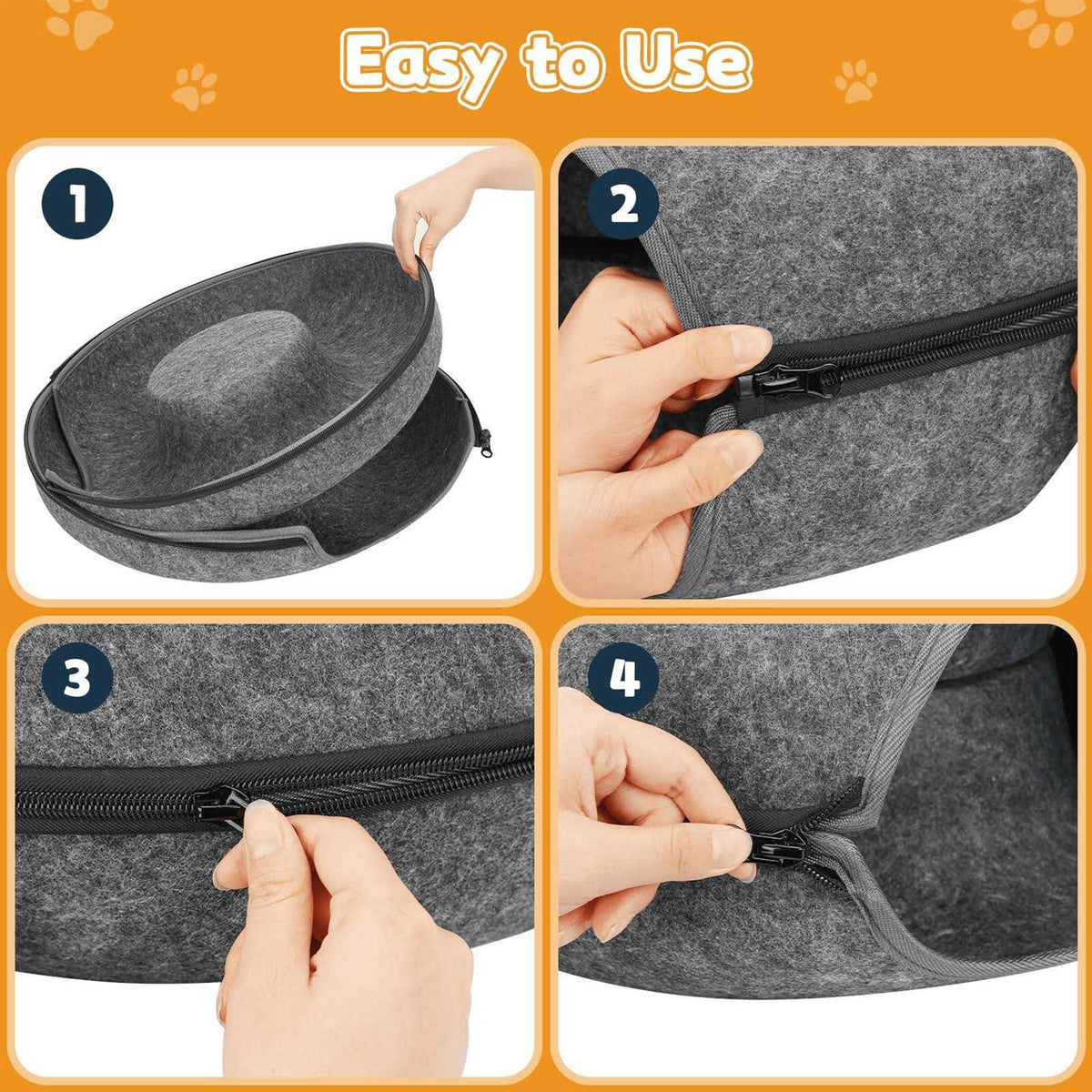 Cat Tunnel Bed with Pet Blanket X723036