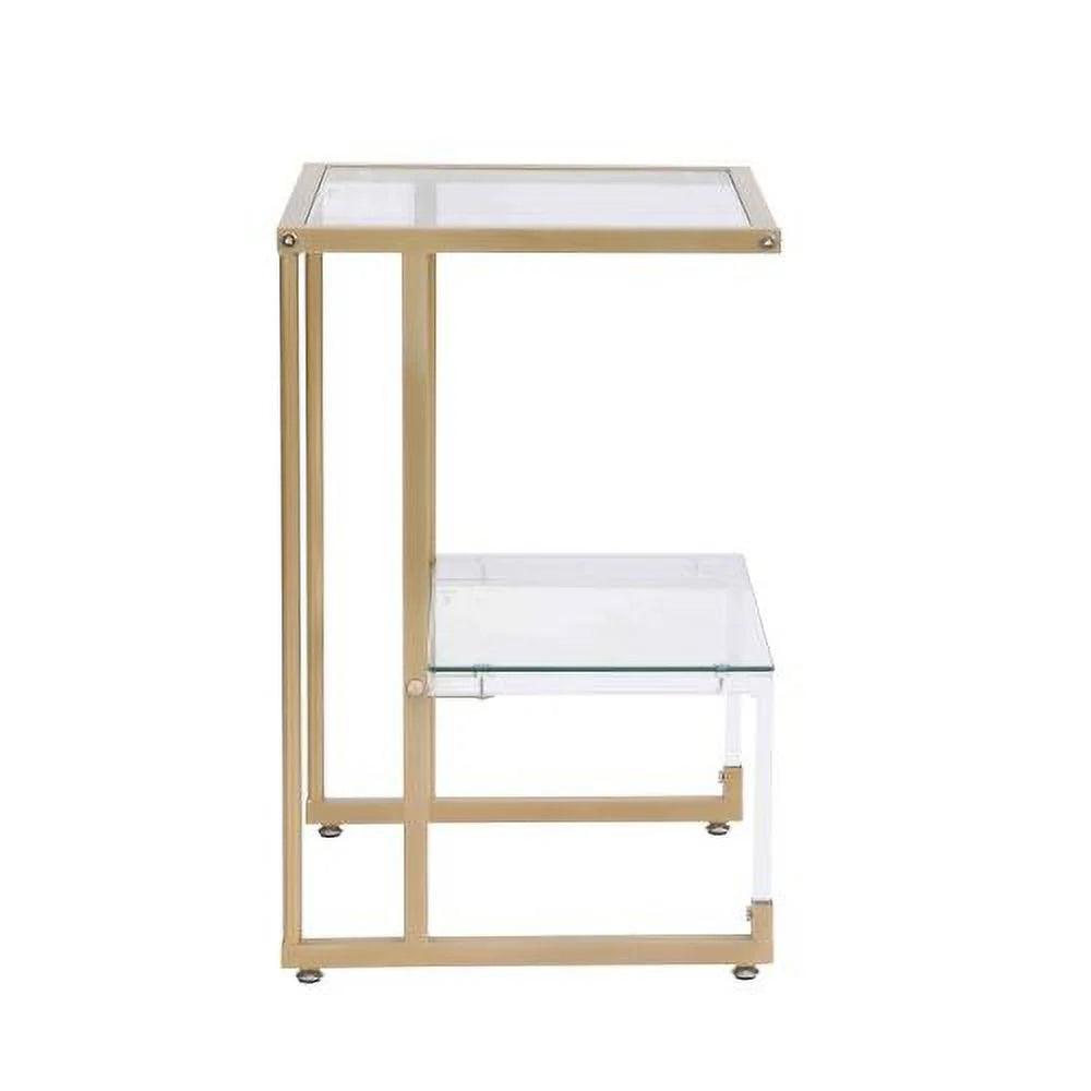 2-Tier Acrylic Glass Side Table N602262