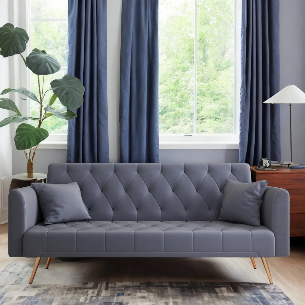 Double Folding Sofa Bed Gray U4603