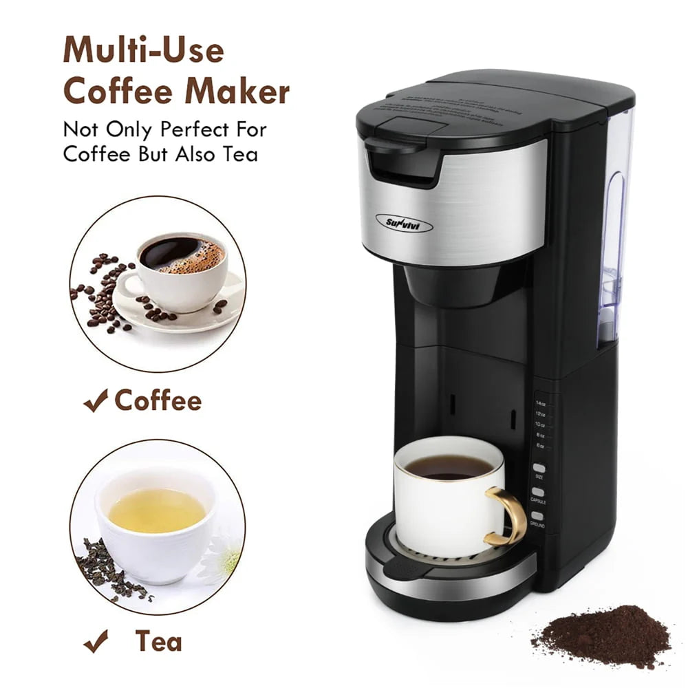 Single Serve Coffee Maker with 30 Oz Removable Reservoir, Black K138074