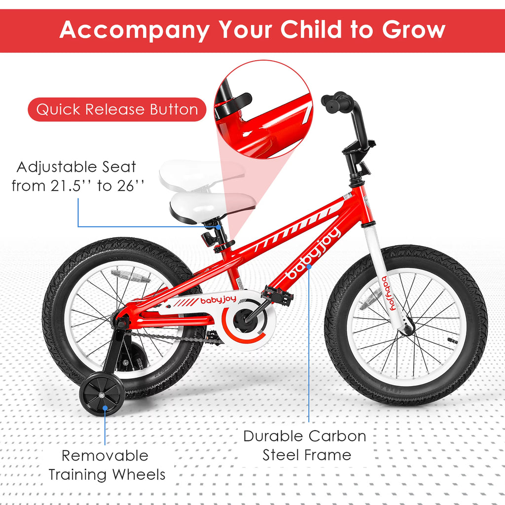 16'' Kids Bike with Training Wheels K62398