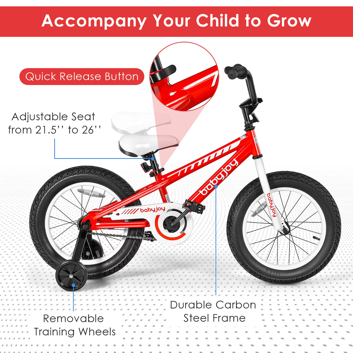 16'' Kids Bike with Training Wheels K62398