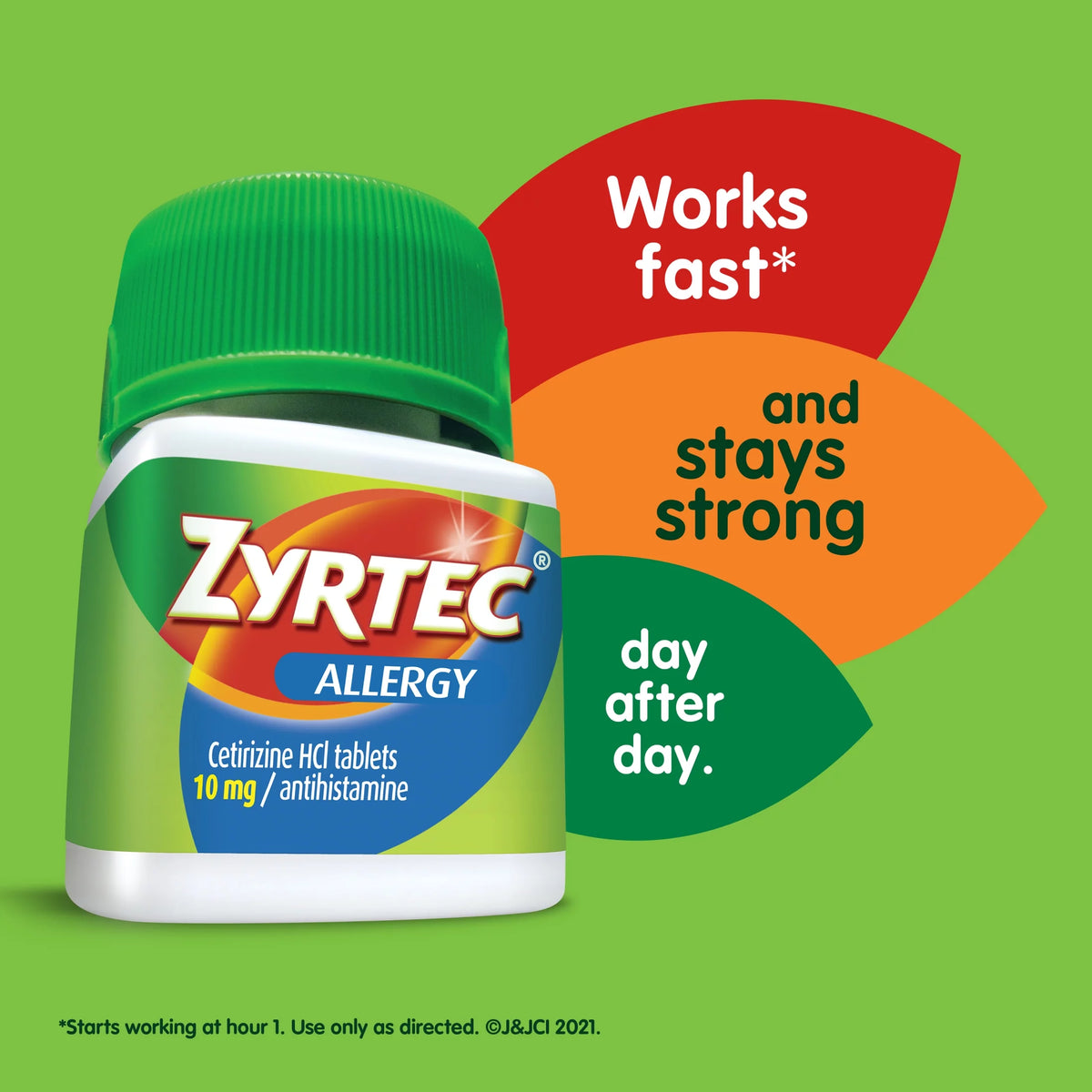 24 Hour Allergy Relief Tablets 10mg Cetirizine HCl 120 ct I525094