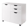 White 2 Section Mobile Filing Cabinet Y38657