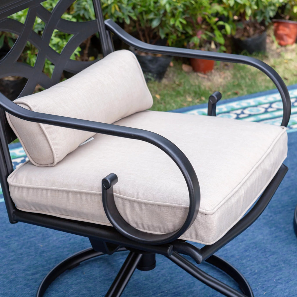 7-Piece Outdoor Dining Set with Swivel Cushioned Chairs E50523