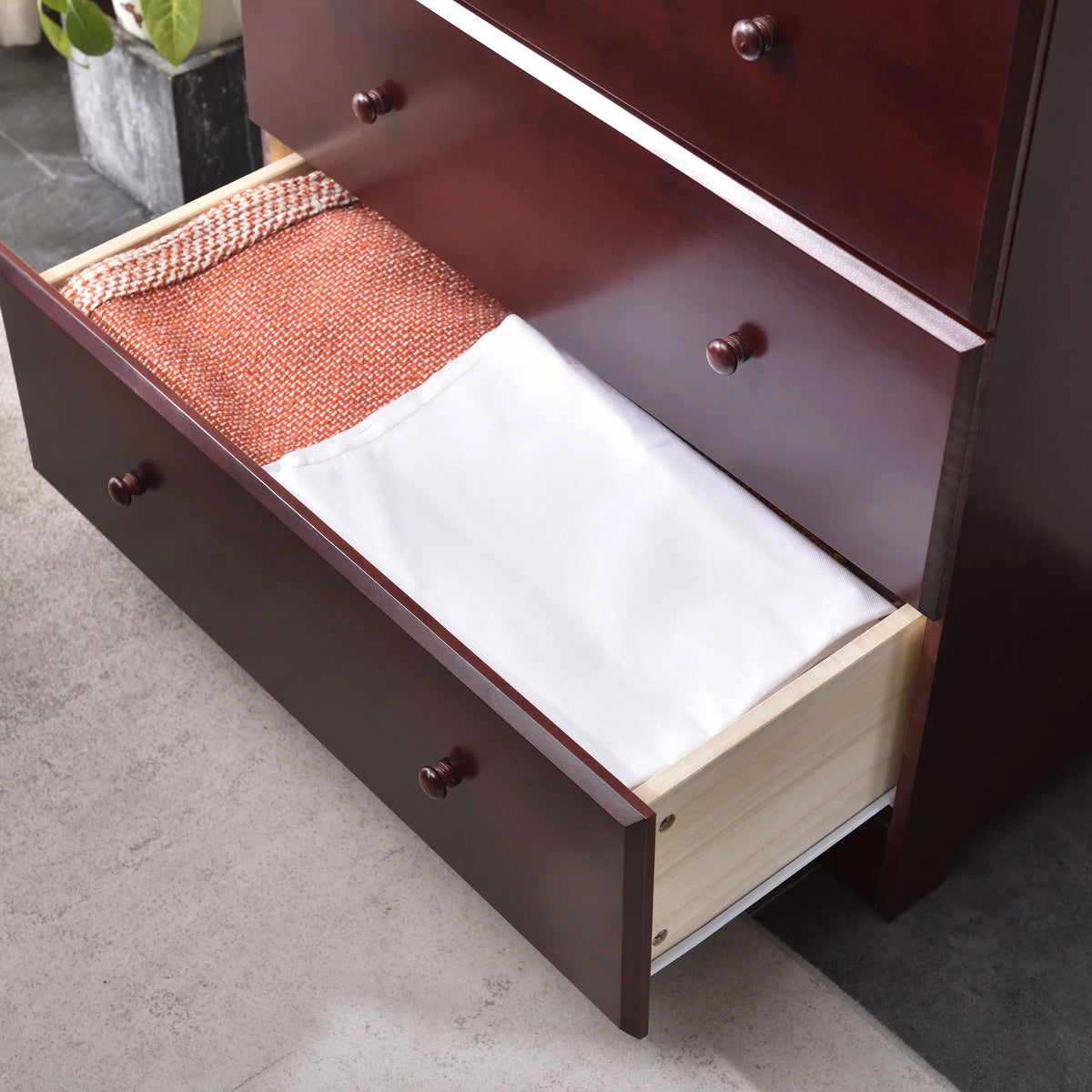 Solid Pine Wood 4 Drawer Chest Dresser H30383