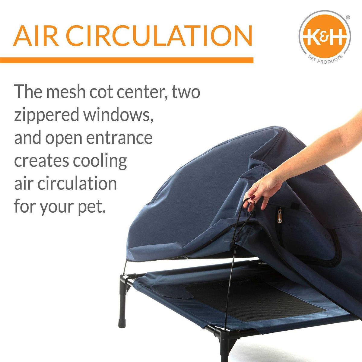 Navy Pet Cot Z320