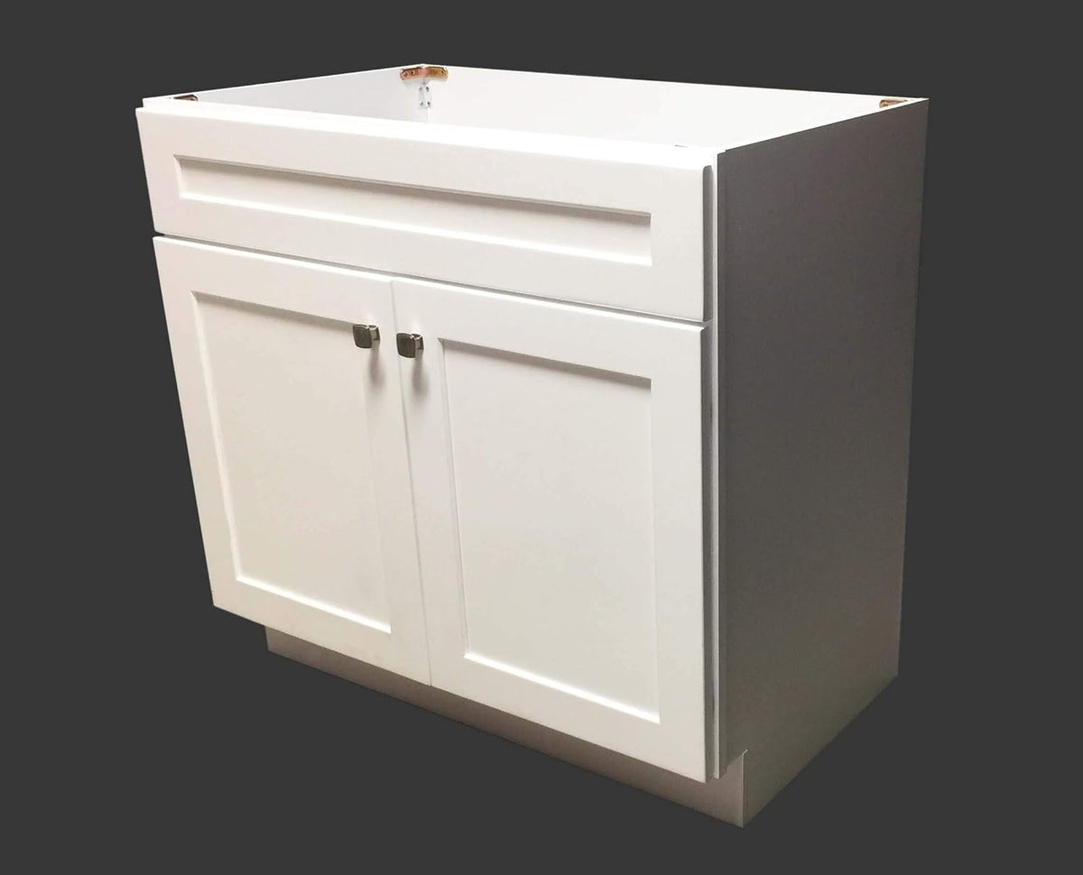 White Shaker Single-sink Bathroom Vanity Base Cabinet 24 Wide x 21 Deep Z5299