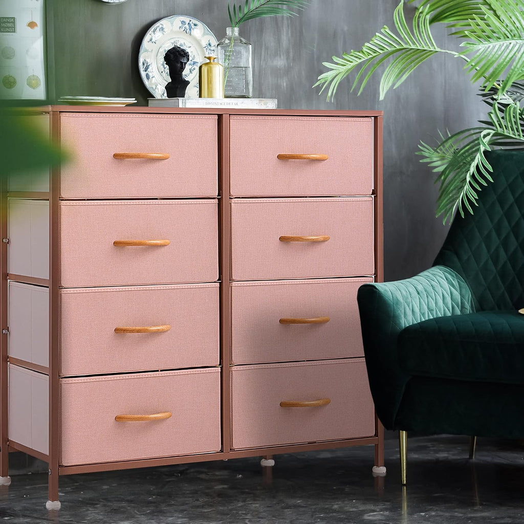 Vertical 5 Fabric Drawer Dresser Storage Tower M3614