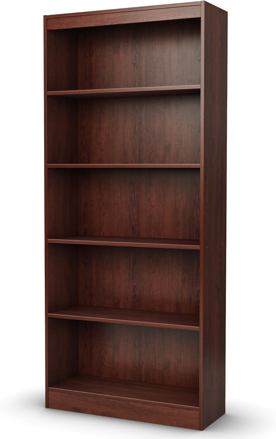 5-Shelf Pure White Bookcase A695821