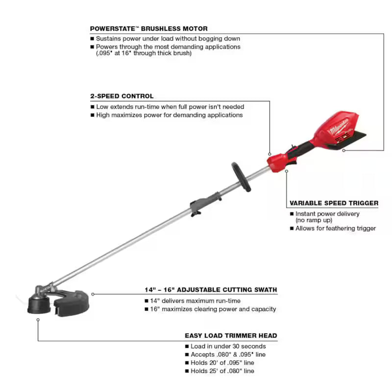Brushless Cordless 21 in. Self-Propelled Lawn Mower with String Trimmer B29094