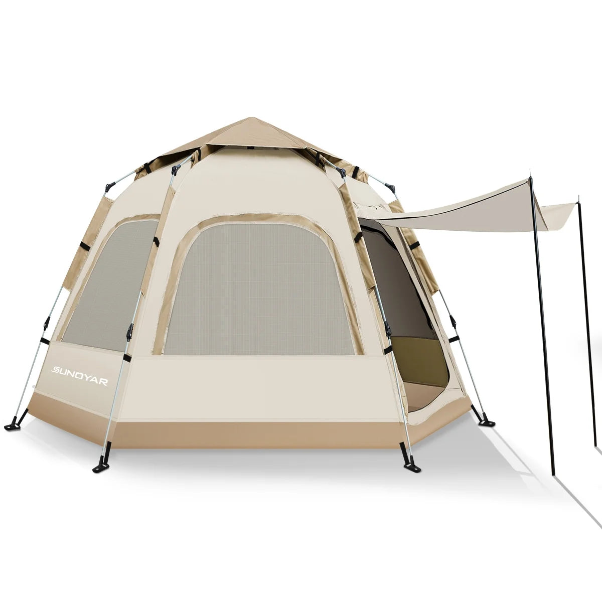 6-8 Person Waterproof Tent with Rain Fly and Carrying Bag D1968