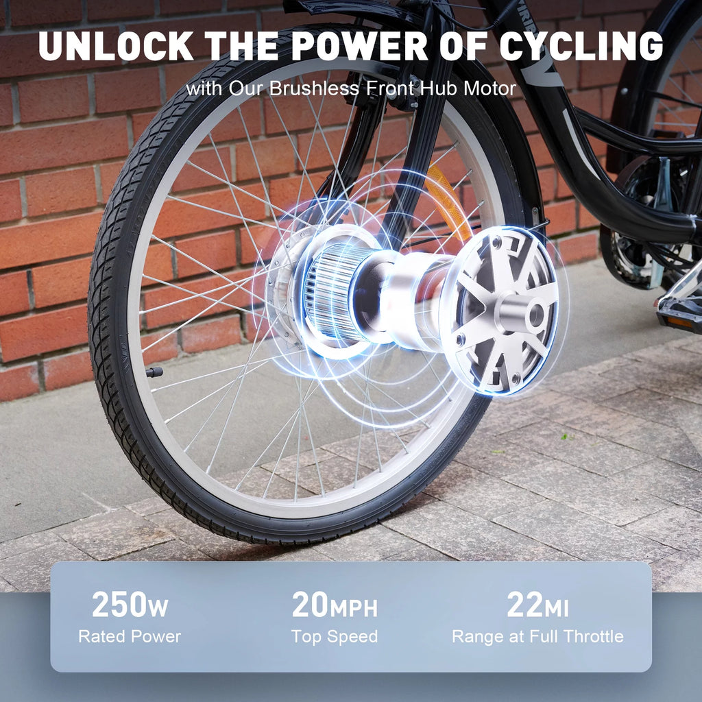 Electric Tricycle 3 Wheel 250W Black G1243