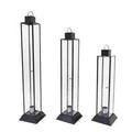 Black 3 Piece Floor Candlestick Set N603