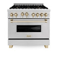 36 in. Gas Range with Gold Accents J47052