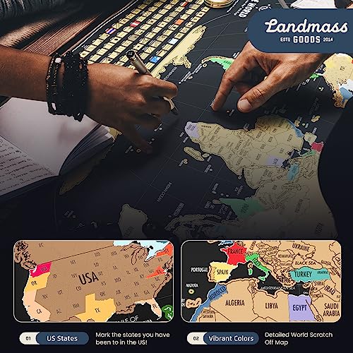 Scratch Off World Map Poster 17x24 Inches S360