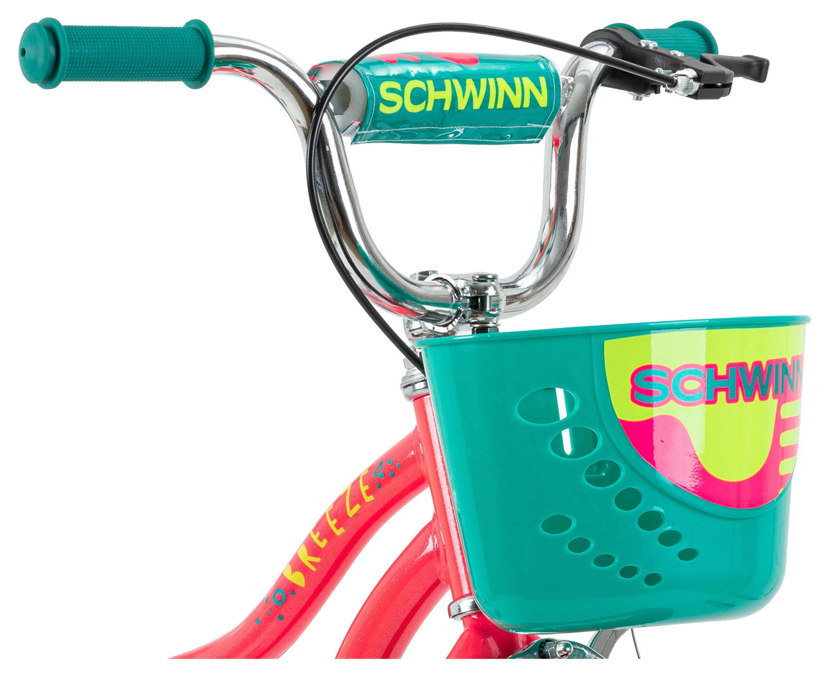 Teal Kids Bike with Basket A9294