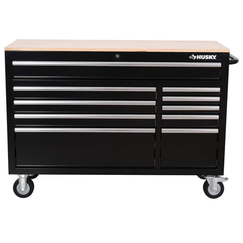 Black Mobile Workbench Cabinet K3037