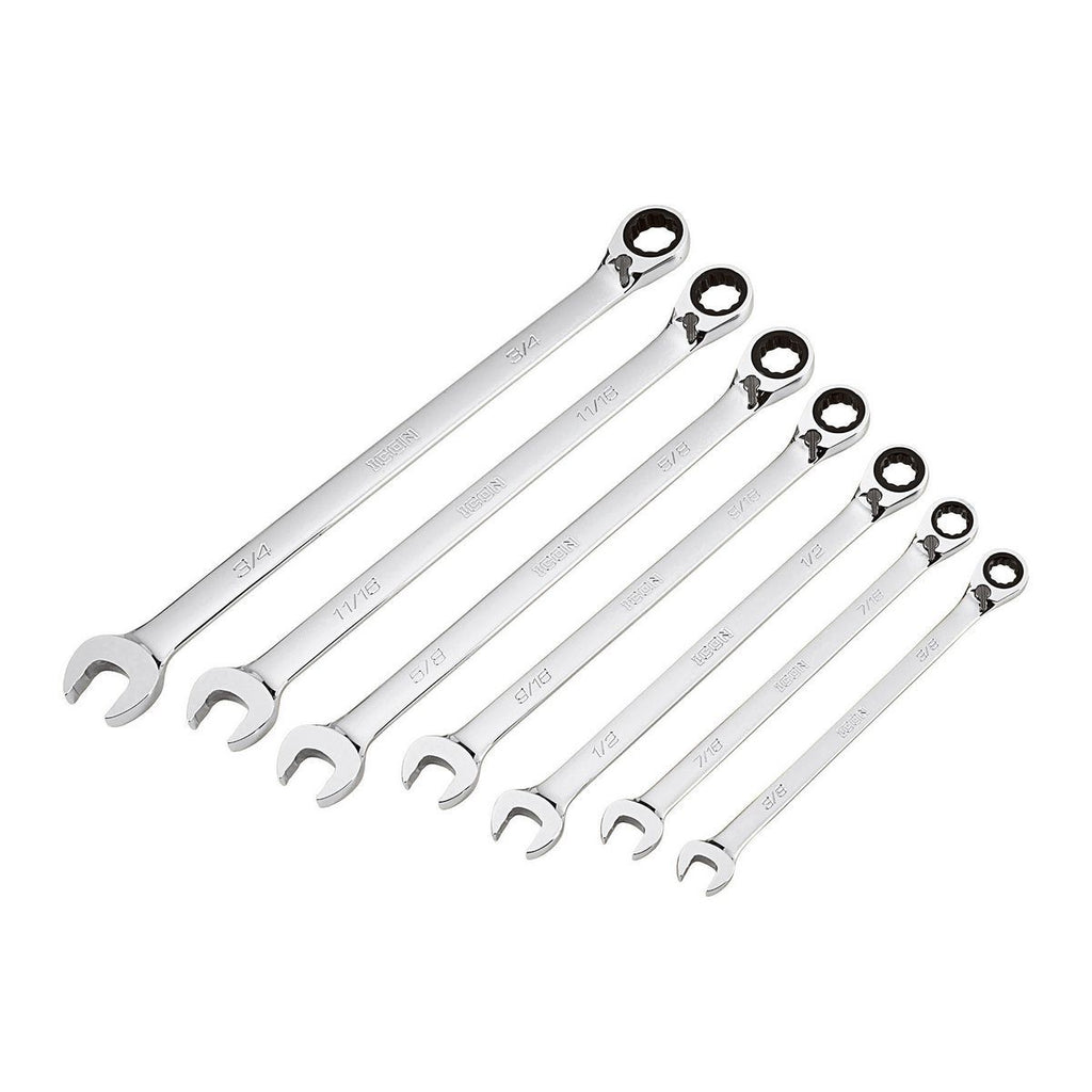 SAE Ratcheting Combination Wrench Set, 7-Piece L78481
