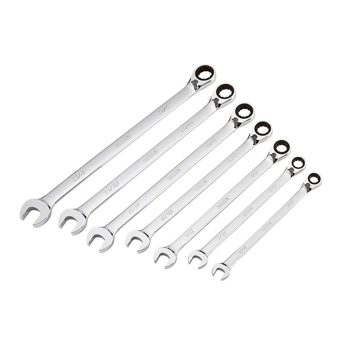 SAE Ratcheting Combination Wrench Set, 7-Piece L78481