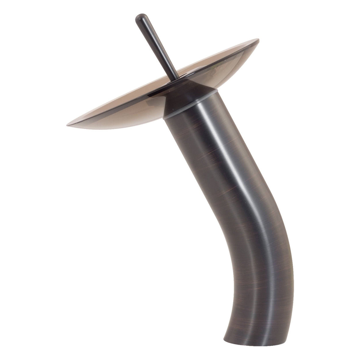Oil Rubbed Bronze Vessel Faucet with Brown Glass X417704