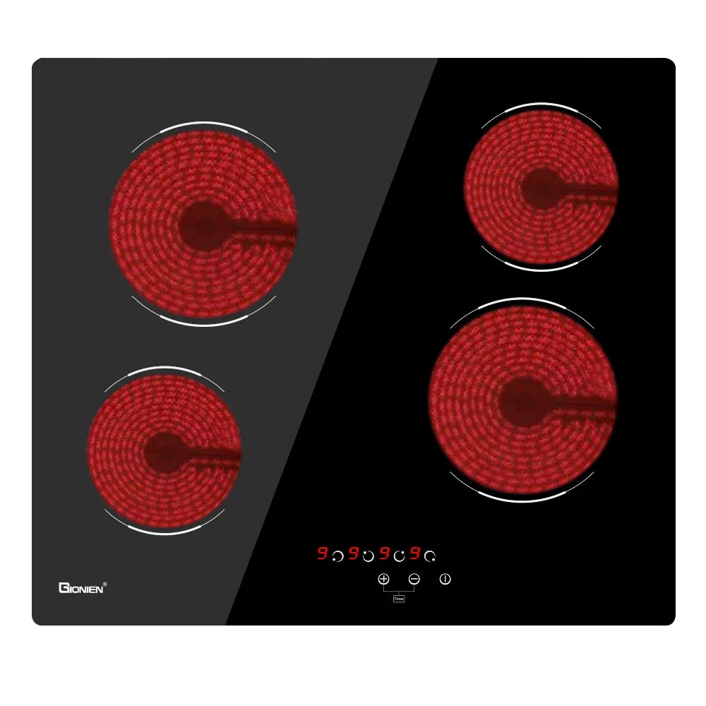 2 Burner Electric Cooktop, 12 Inch Ceramic Cooktop, 3000W R595824