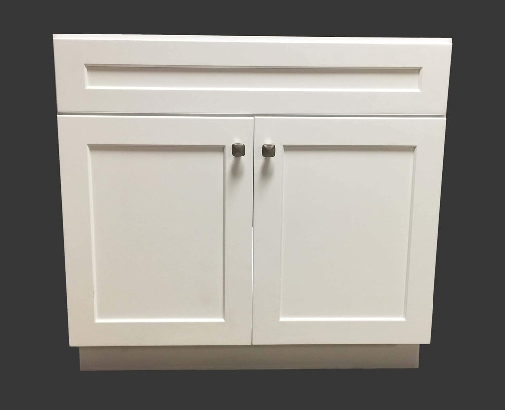 White Shaker Single-sink Bathroom Vanity Base Cabinet 24 Wide x 21 Deep Z5299