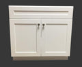 White Shaker Single-sink Bathroom Vanity Base Cabinet 24 Wide x 21 Deep Z5299