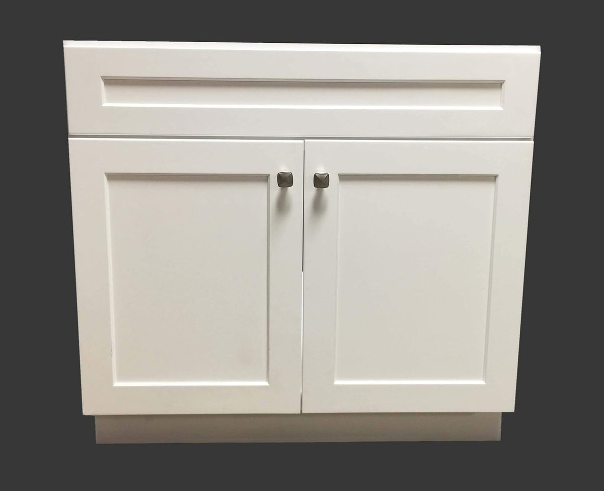 White Shaker Single-sink Bathroom Vanity Base Cabinet 24 Wide x 21 Deep Z5299