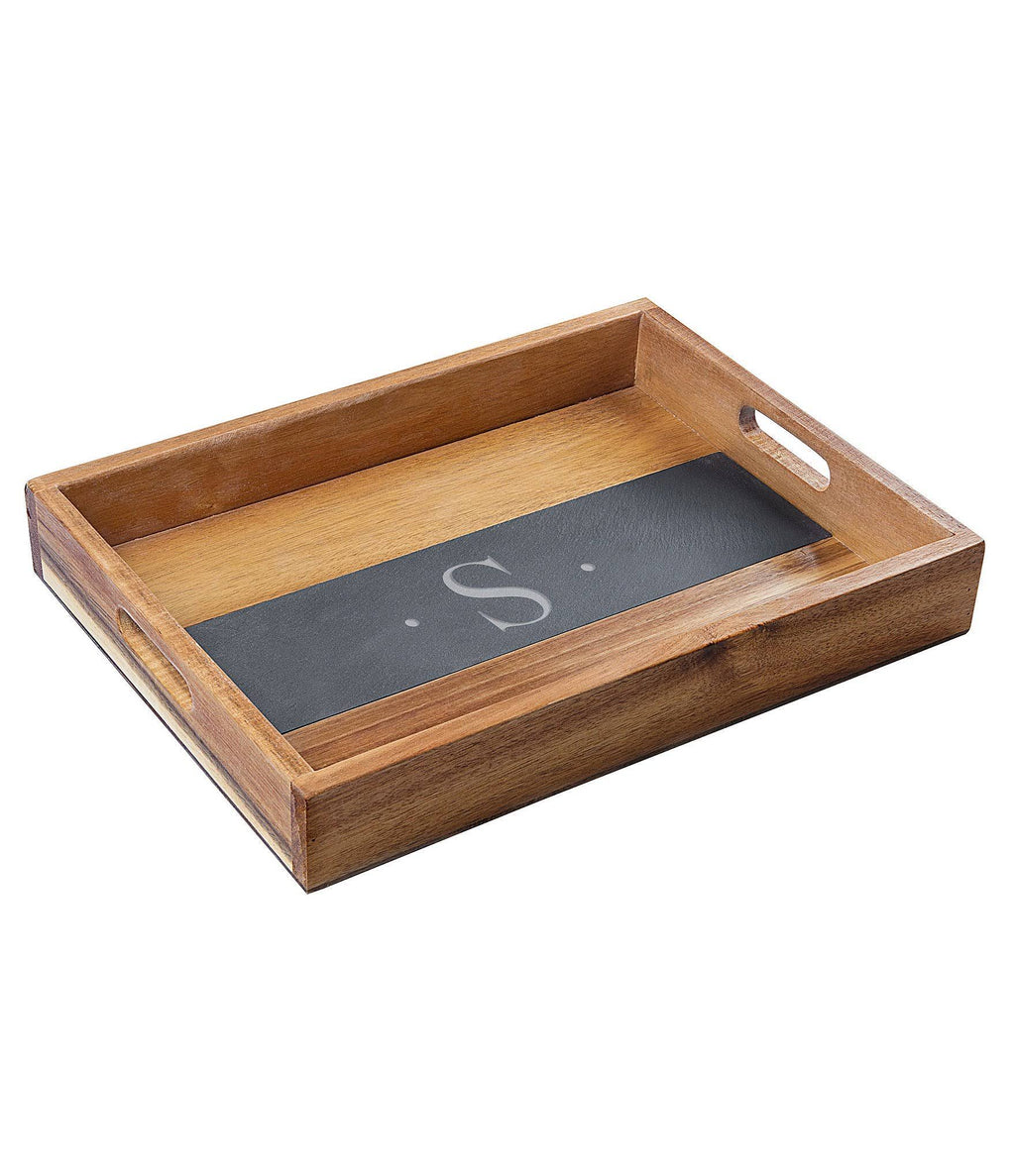Acacia and Slate Tray X80940
