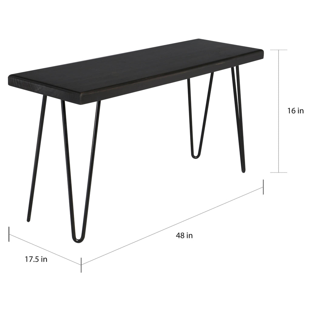 Rustic White Wood Bench B68305