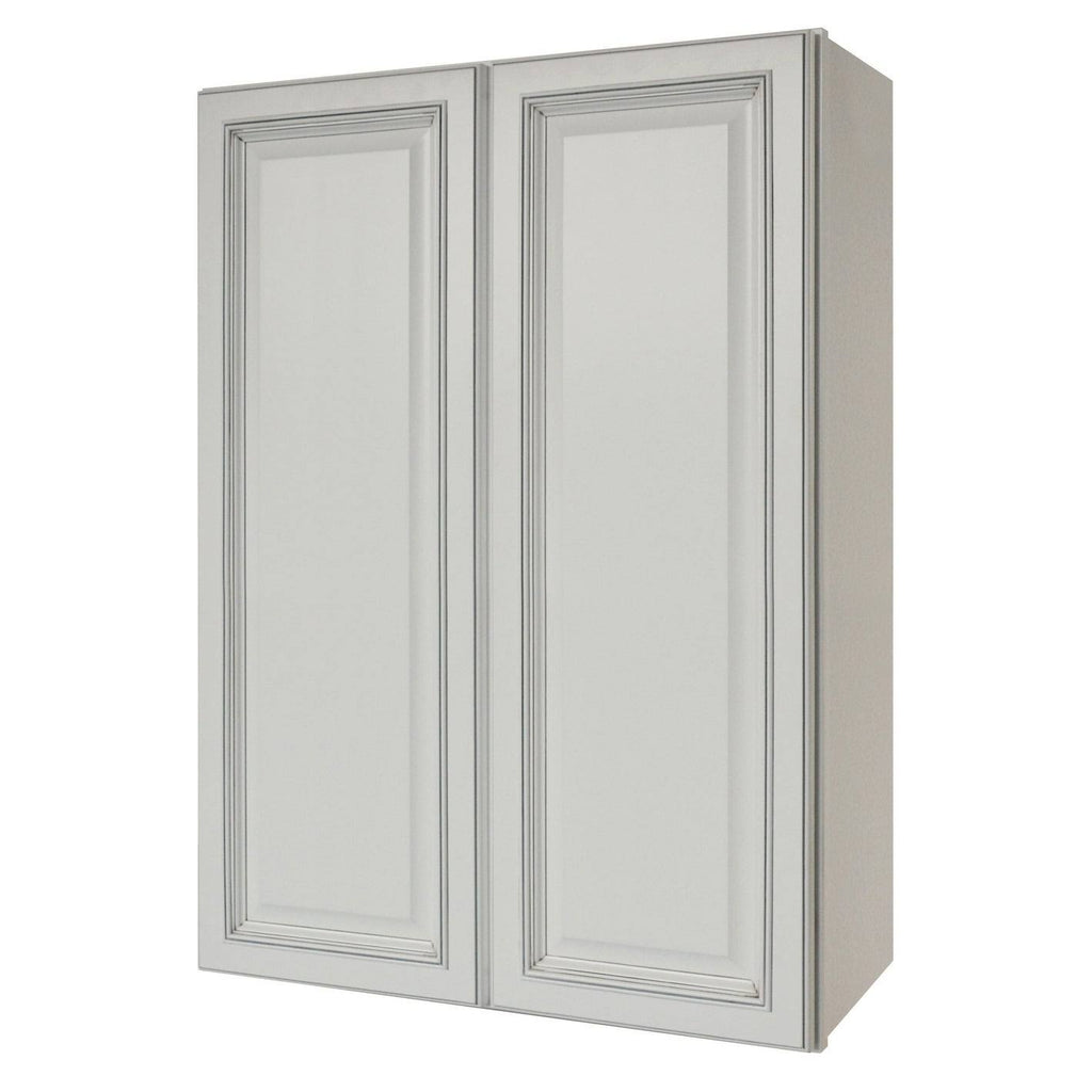 White 30 inch Wide x 42 inch High Double Door Wall Cabinet J297