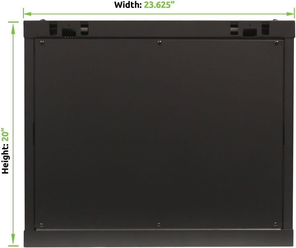 9U Wall Mount Server Cabinet Rack Enclosure with Glass Door Lock B50003