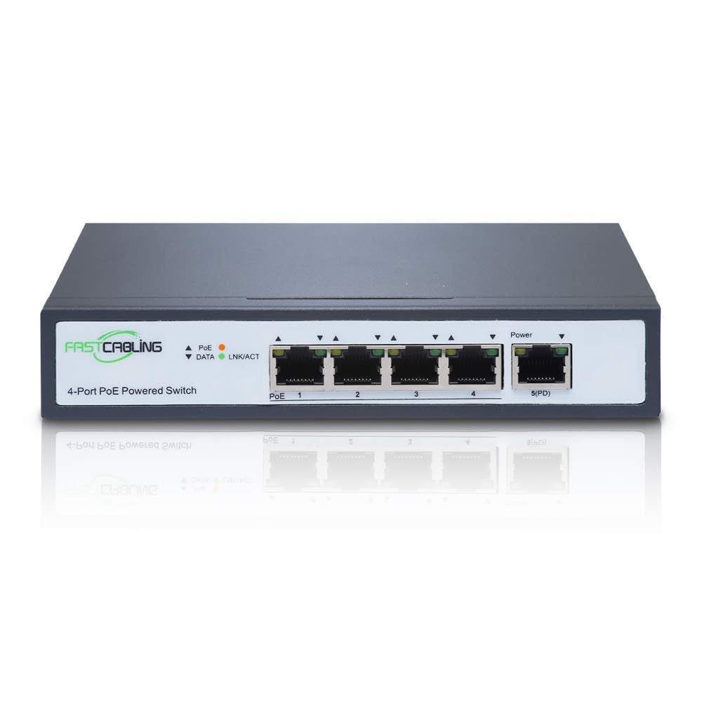 PoE Powered Switch, 65W Passthrough Power, IEEE802.3bt Standard X768546