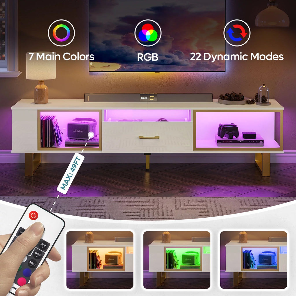 70 inch High Gloss LED TV Stand with Drawer W625160