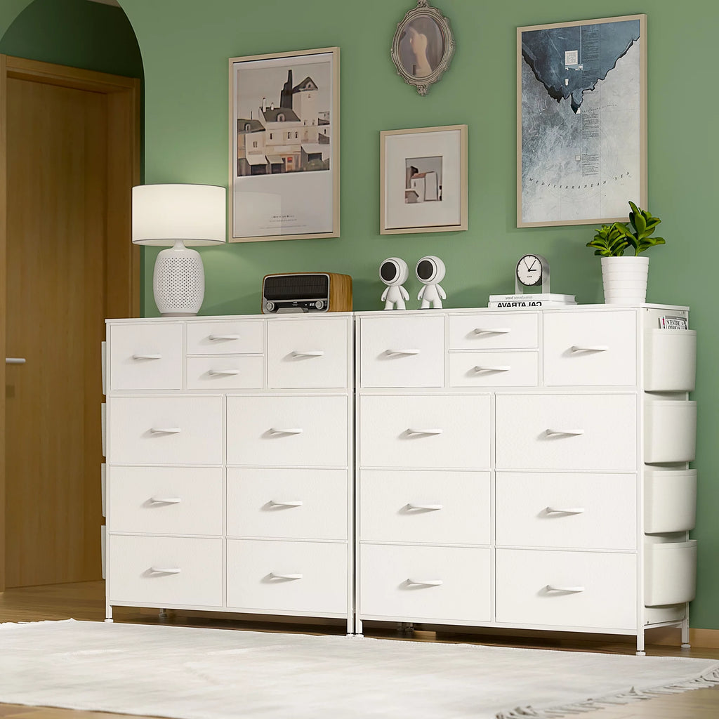 White 10 Drawer Dresser P153