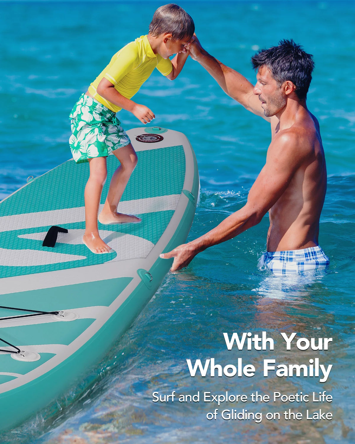 Inflatable Paddle Board 10' 6 in. Thick Green V95463