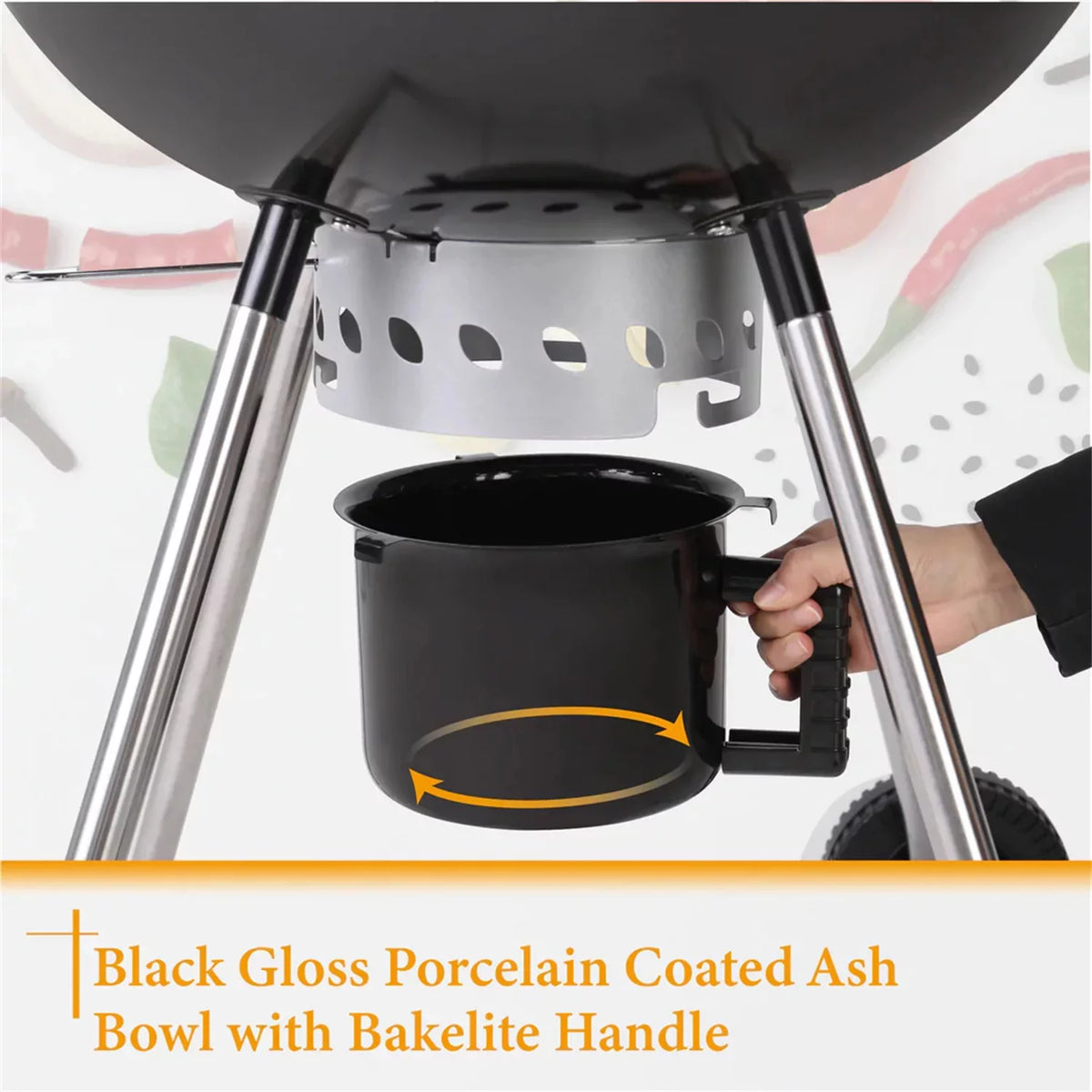 Portable Charcoal BBQ Grill W69239