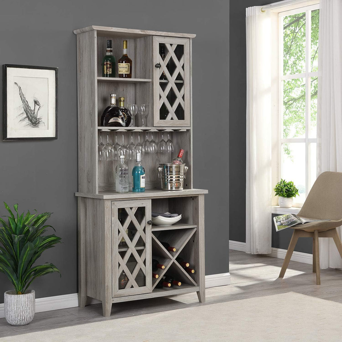 Grey Bar Cabinet A7892