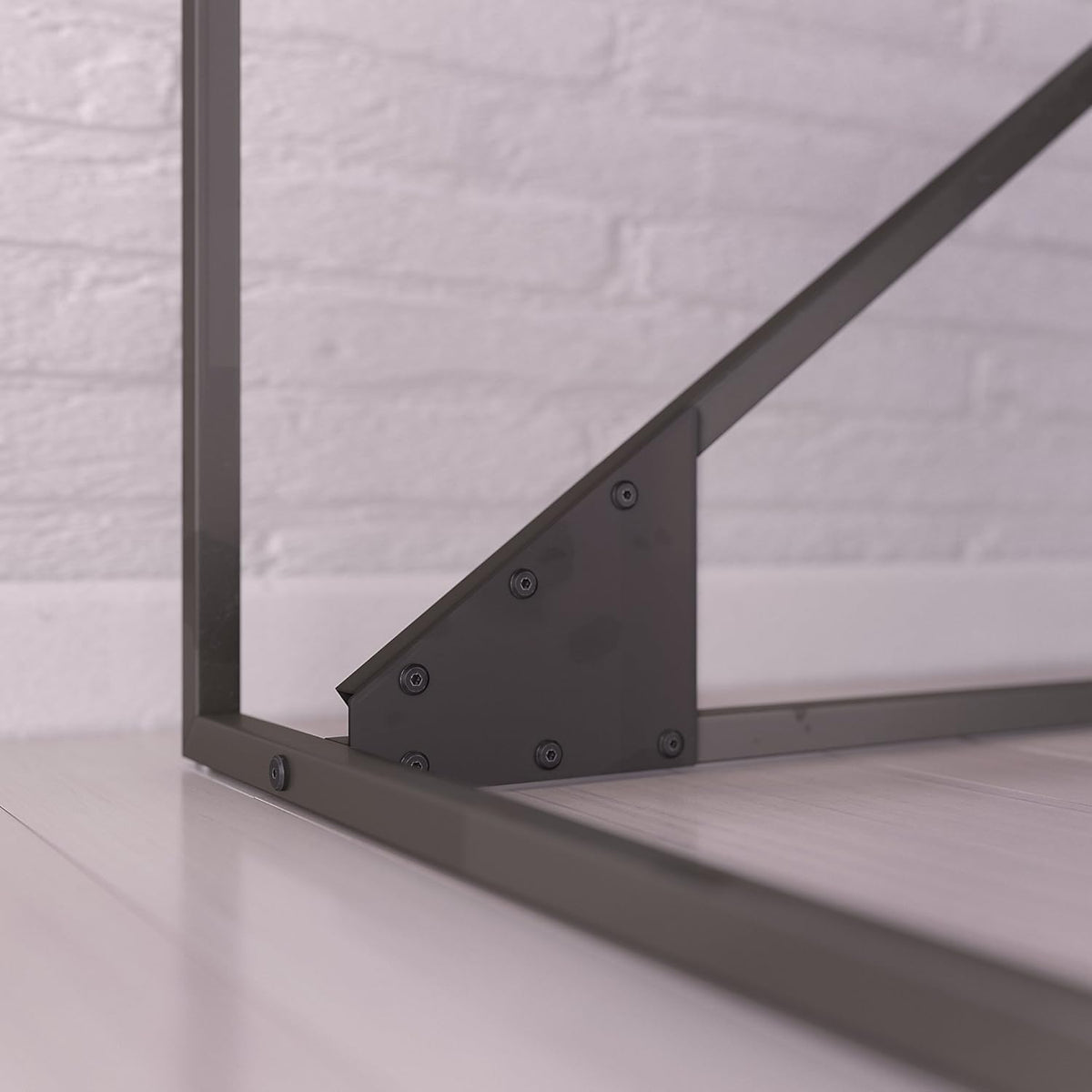 Rustic Gray L Shaped Industrial Desk with File Cabinets Q636
