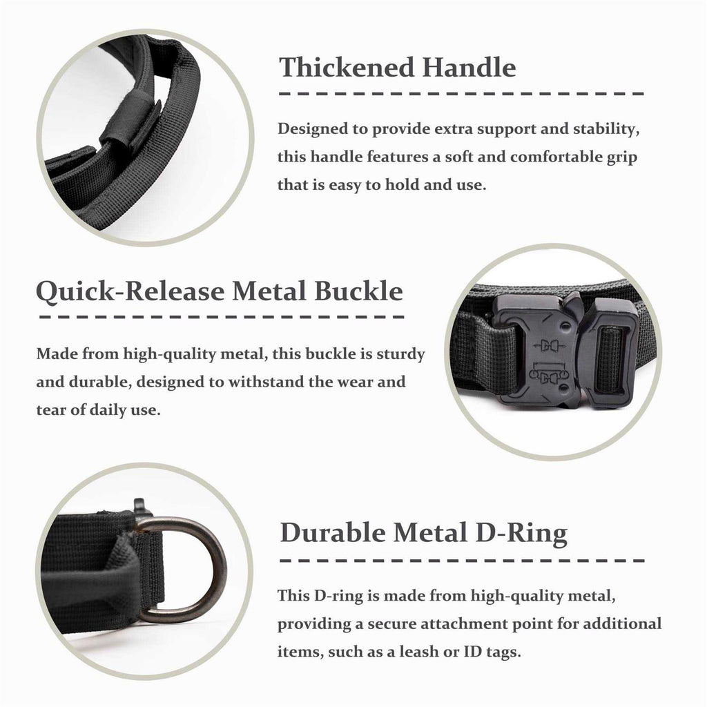 Adjustable Nylon Tactical Dog Collar with Control Handle H95166