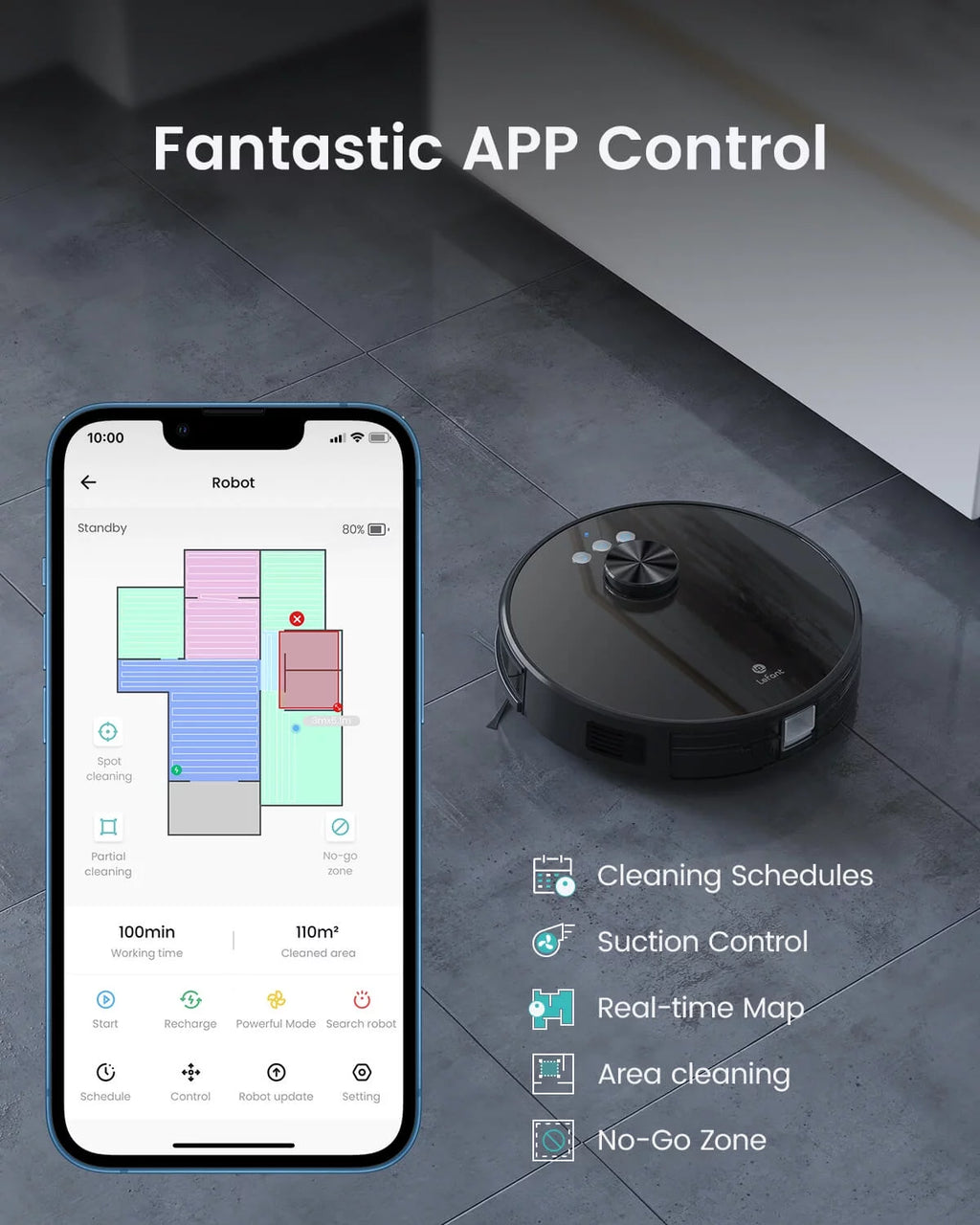 Robot Vacuum Cleaner with 3200Pa Suction and Lidar Navigation Z638691